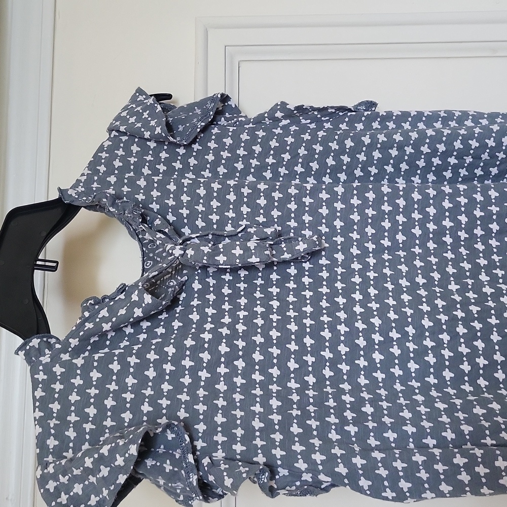 LOFT Blue Ruffle Blouse - Picture 5 of 5